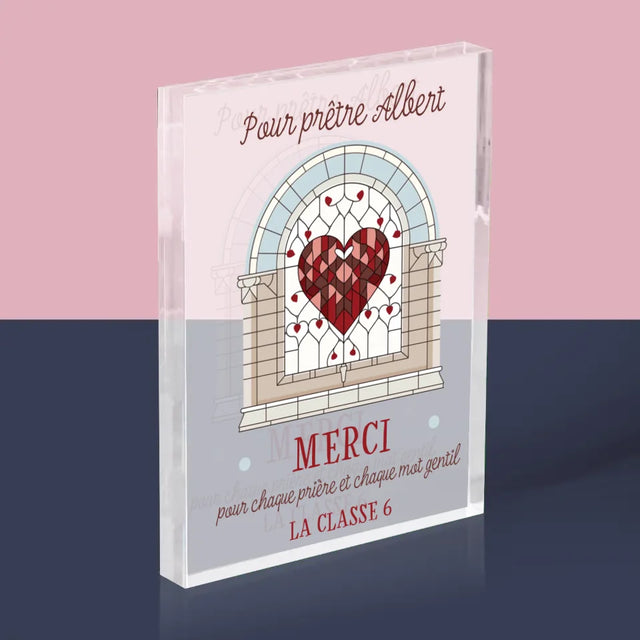 Le Prénom Et Un Texte: Merci Pour Chaque Prière - Bloc Acrylique