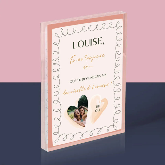 La Photo Et Un Texte: Tu As Toujours Su - Bloc Acrylique