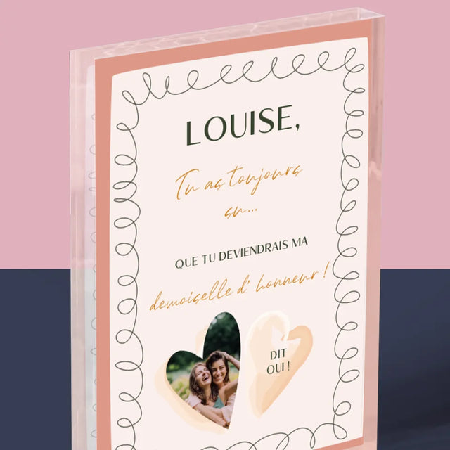 La Photo Et Un Texte: Tu As Toujours Su - Bloc Acrylique