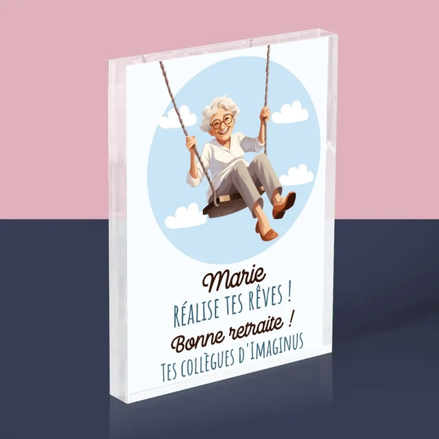 Le Prénom Et Un Texte: Réalise Tes Rêves - Bloc Acrylique