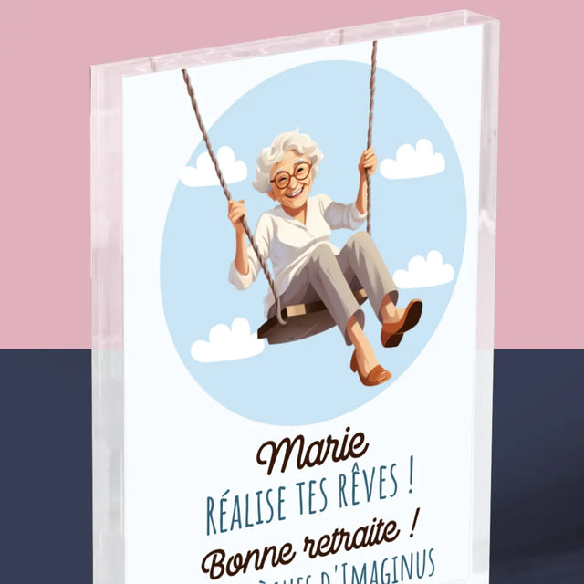 Le Prénom Et Un Texte: Réalise Tes Rêves - Bloc Acrylique