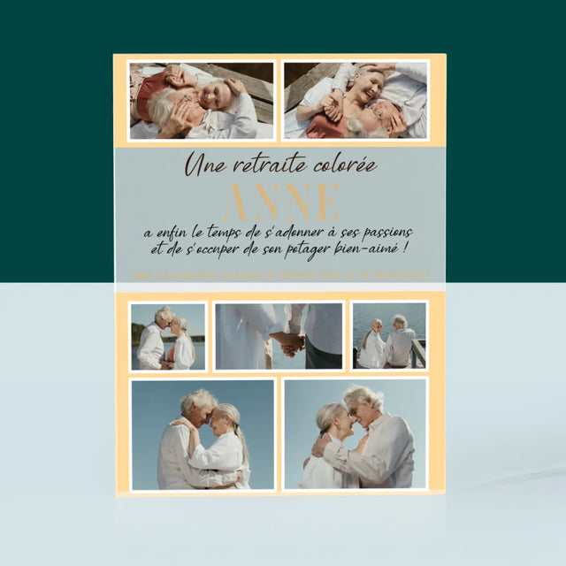 Le Collage Photo: Une Retraite Colorée - Bloc Acrylique