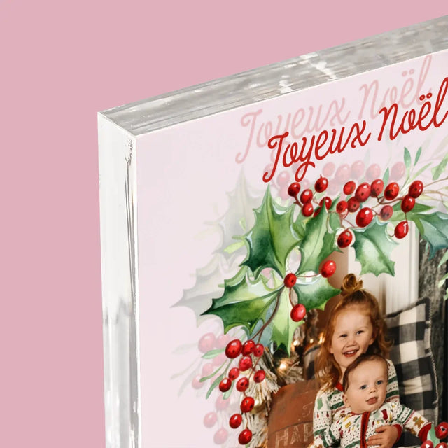 La Photo Et Un Texte: La Couronne De Noël - Bloc Acrylique