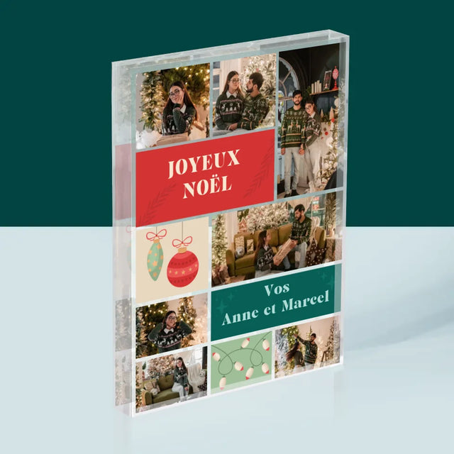 Le Collage Photo: Photos De Noël - Bloc Acrylique