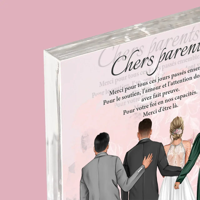 La Création Du Personnage: Chers Parents, Merci - Bloc Acrylique