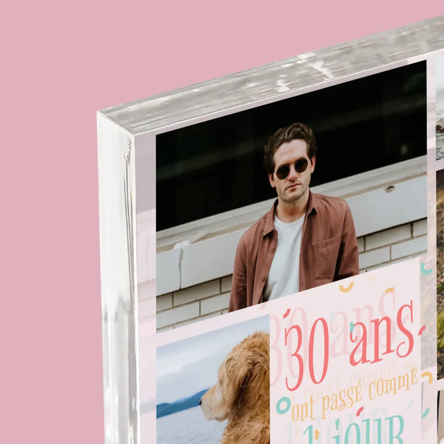 Le Collage Photo: 30 Ans Ont Passé - Bloc Acrylique