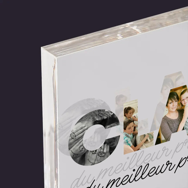 Collage Photo De Lettre: Une Classe - Bloc Acrylique