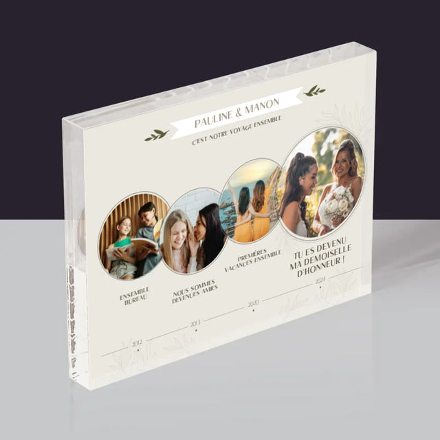 Le Collage Photo: C'Est Notre Voyage Ensemble - Bloc Acrylique