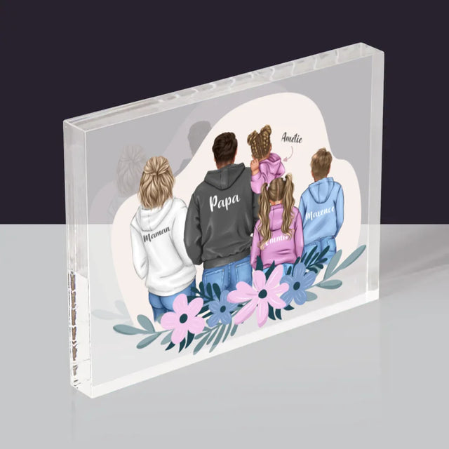 La Création Du Personnage: Famille Avec Enfants - Bloc Acrylique