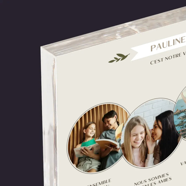 Le Collage Photo: C'Est Notre Voyage Ensemble - Bloc Acrylique