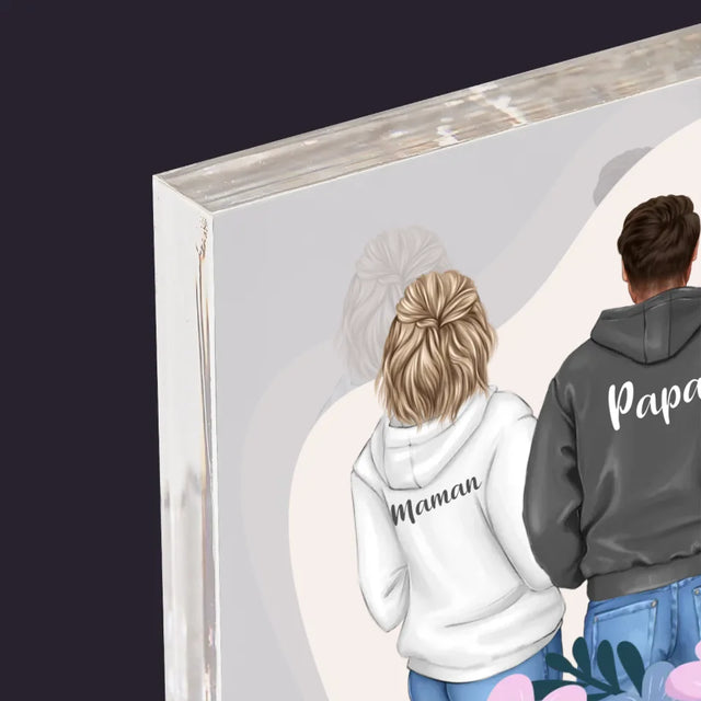 La Création Du Personnage: Famille Avec Enfants - Bloc Acrylique