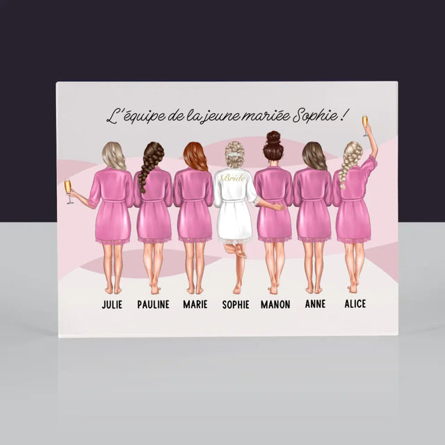 La Création Du Personnage: L'Équipe De La Jeune Mariée - Bloc Acrylique