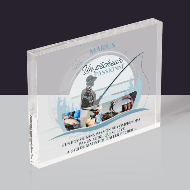 Forme Des Photos: Un Pêcheur Passionné - Bloc Acrylique