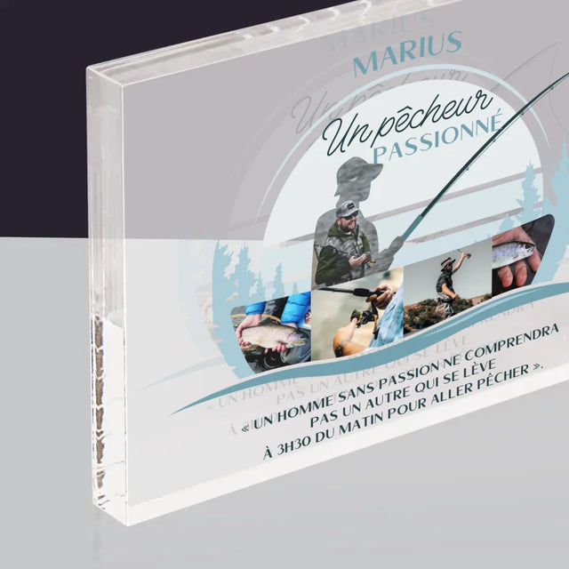 Forme Des Photos: Un Pêcheur Passionné - Bloc Acrylique