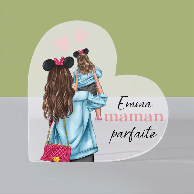 La Création Du Personnage: Maman Parfaite - Bloc Acrylique Cœur