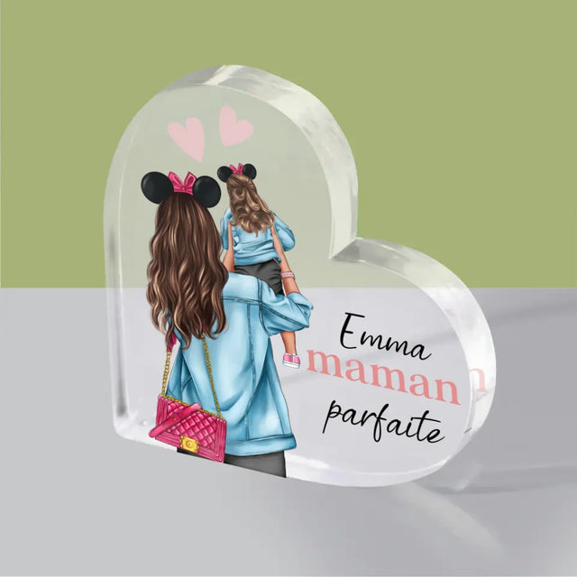 La Création Du Personnage: Maman Parfaite - Bloc Acrylique Cœur