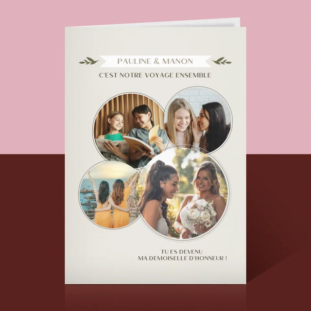 Le Collage Photo: C'Est Notre Voyage Ensemble - Carte De Vœux