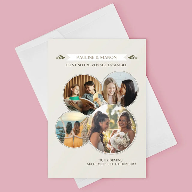 Le Collage Photo: C'Est Notre Voyage Ensemble - Carte De Vœux