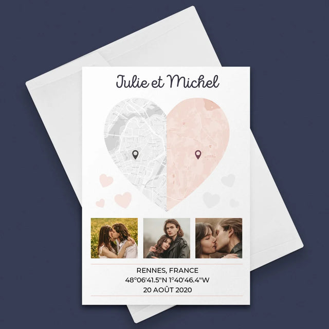 Le Plan De Ville: Deux Moitiés De Coeur
- Carte De Vœux