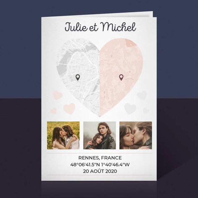 Le Plan De Ville: Deux Moitiés De Coeur
- Carte De Vœux