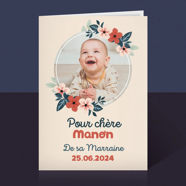 La Photo Et Un Texte: Pour L'Enfant Des Parrains Et Marraines - Carte De Vœux