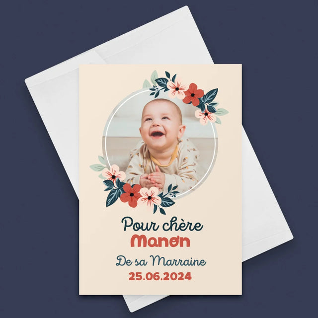 La Photo Et Un Texte: Pour L'Enfant Des Parrains Et Marraines - Carte De Vœux