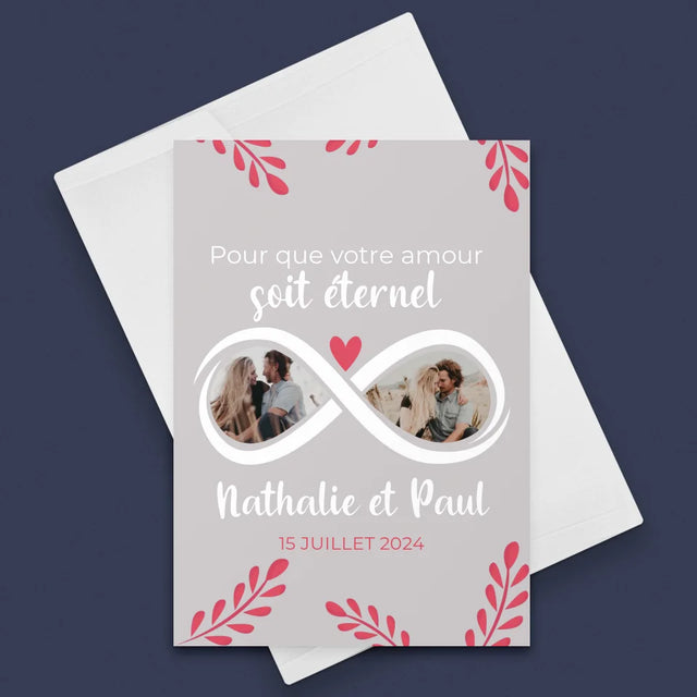 Le Collage Photo: Pour Que Votre Amour Soit Éternel - Carte De Vœux