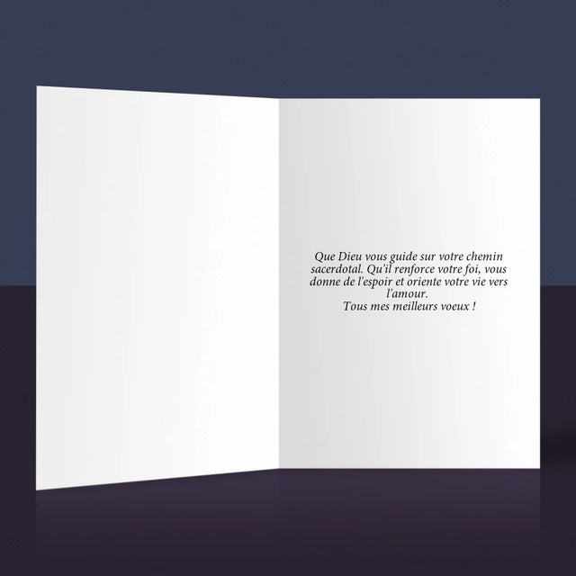 Le Prénom Et Un Texte: Remerciements Au Prêtre - Carte De Vœux