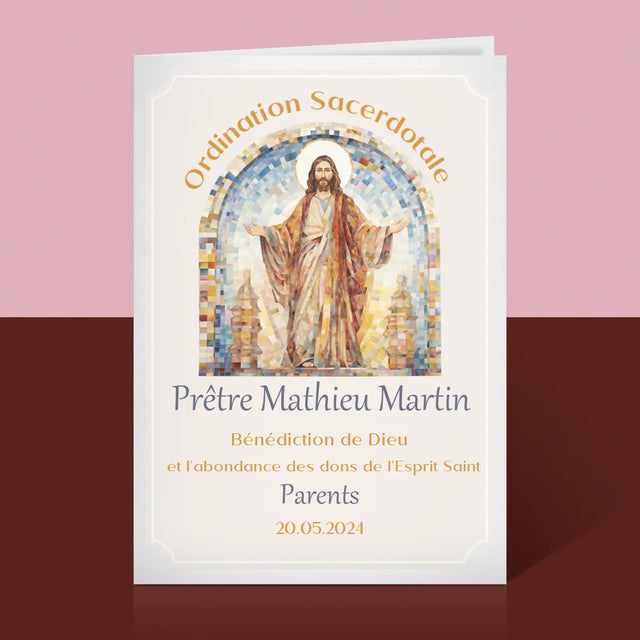 Le Prénom Et Un Texte: Ordination Sacerdotale - Carte De Vœux
