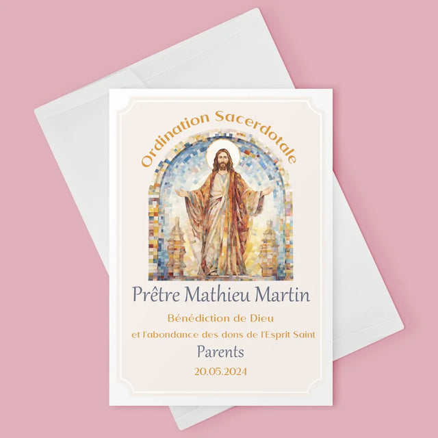 Le Prénom Et Un Texte: Ordination Sacerdotale - Carte De Vœux