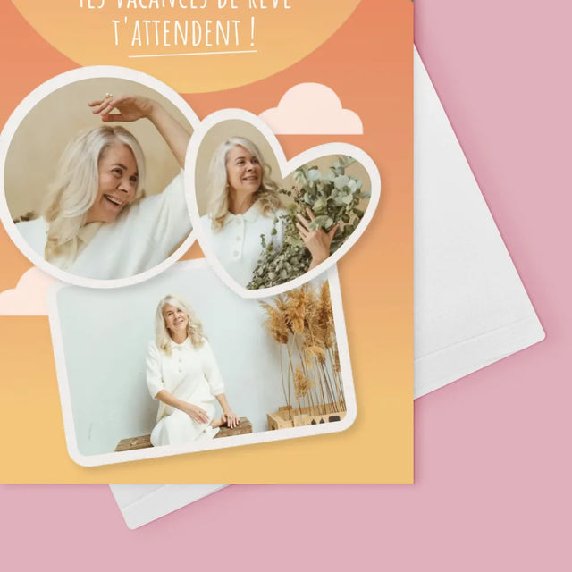 Le Collage Photo: Les Vacances De Rêve - Carte De Vœux