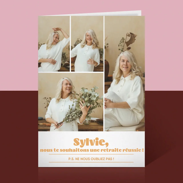 Le Collage Photo: Une Retraite Réussie - Carte De Vœux