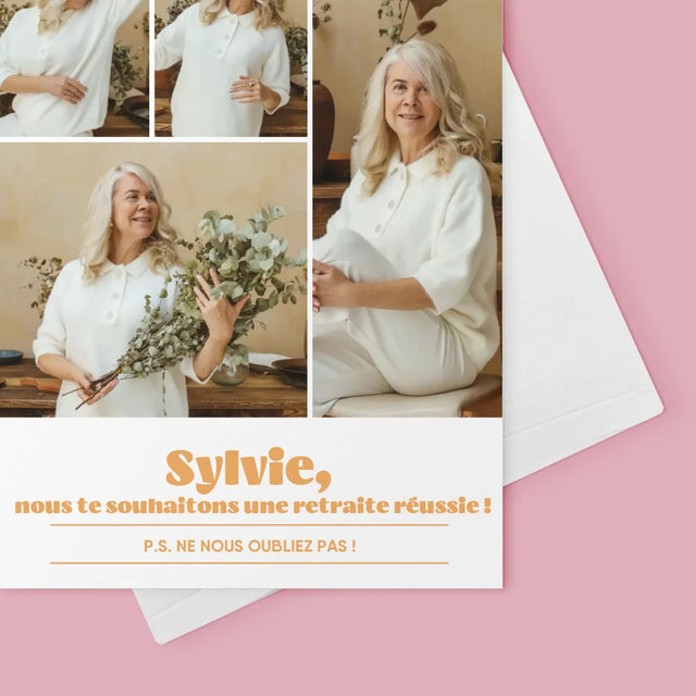 Le Collage Photo: Une Retraite Réussie - Carte De Vœux