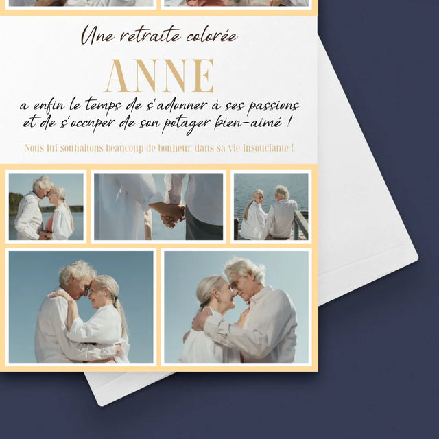 Le Collage Photo: Une Retraite Colorée - Carte De Vœux