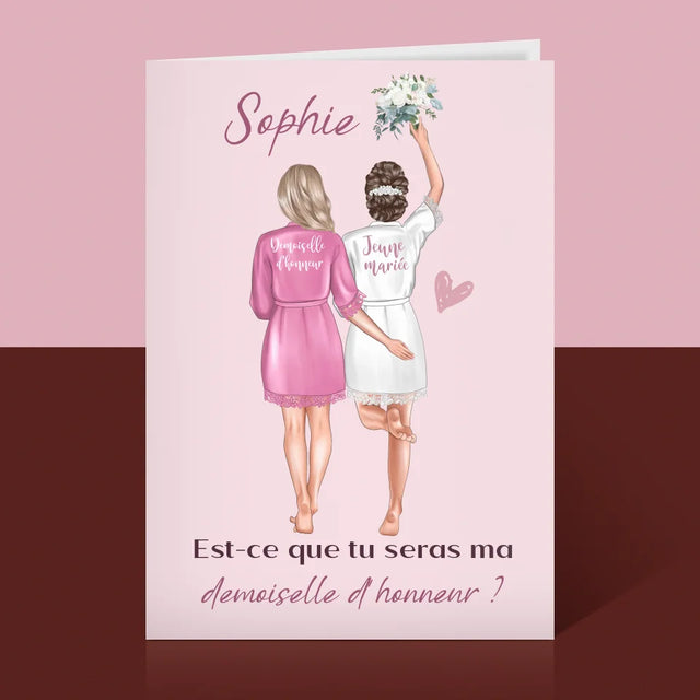 La Création Du Personnage: Est-Ce Que Tu Seras Ma Demoiselle D'Honneur - Carte De Vœux