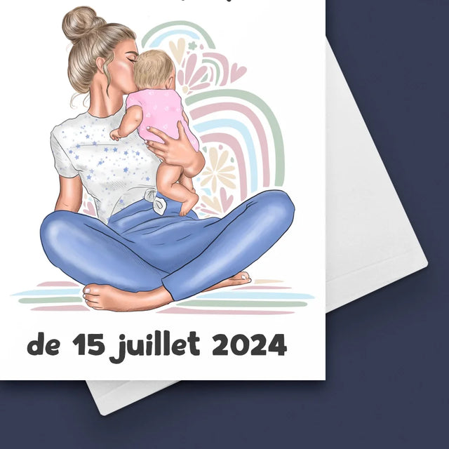 La Création Du Personnage: Jeune Maman - Carte De Vœux