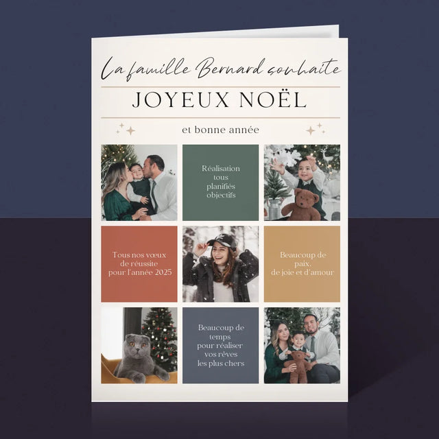 Le Collage Photo: Joyeux Noël, Souhaits - Carte De Vœux