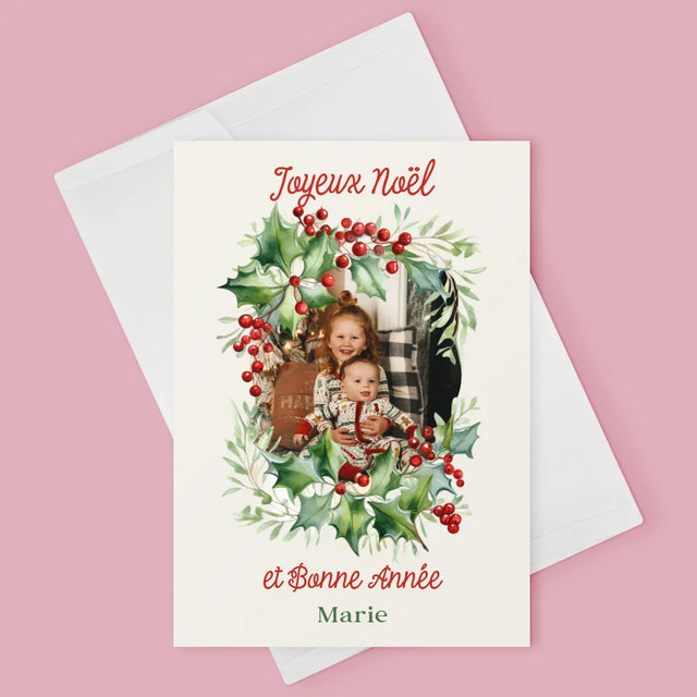 Le Collage Photo : Sapin, Boules - Carte De Vœux