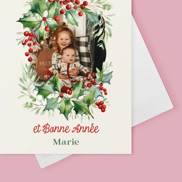 Le Collage Photo : Sapin, Boules - Carte De Vœux