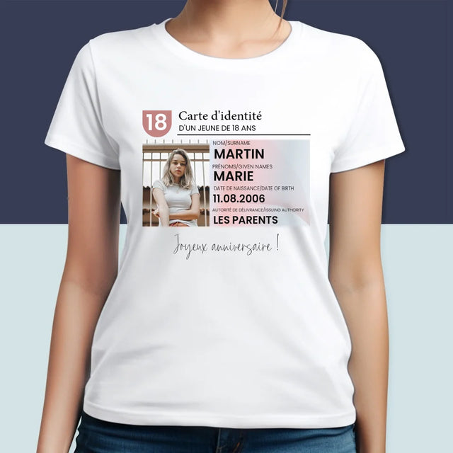 La Photo Et Un Texte: Carte D'Identité - T-Shirt Pour Femmes
