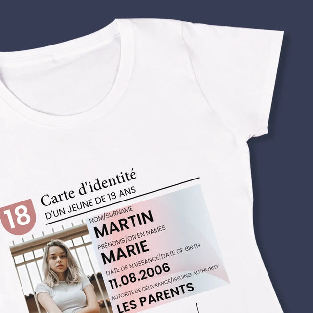 La Photo Et Un Texte: Carte D'Identité - T-Shirt Pour Femmes