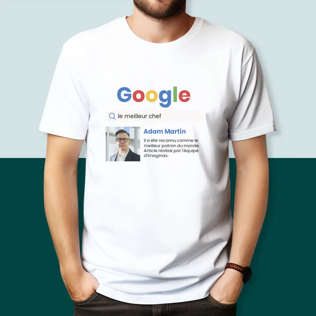 La Photo Et Un Texte: Meilleur Patron Résultat Google - T-Shirt Pour Hommes