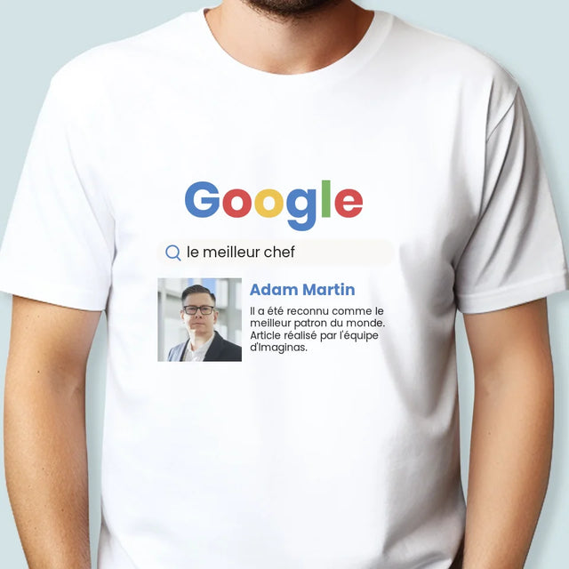 La Photo Et Un Texte: Meilleur Patron Résultat Google - T-Shirt Pour Hommes