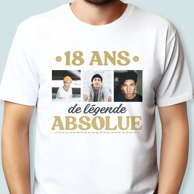 Le Collage Photo: 18 Ans De Légende Absolue - T-Shirt Pour Hommes