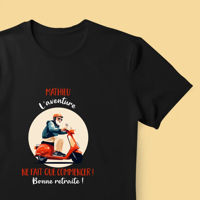 Le Prénom Et Un Texte: L'Aventure Ne Fait Que Commencer - T-Shirt Pour Hommes