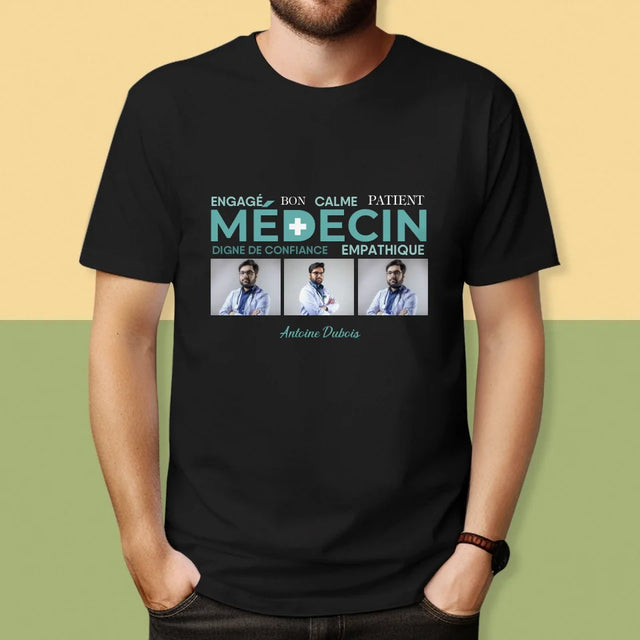 Le Collage Photo: Docteur Caractéristiques - T-Shirt Pour Hommes