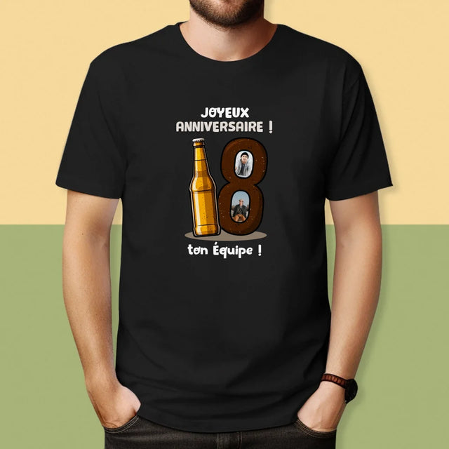 Le Collage Photo: 18 Bière - T-Shirt Pour Hommes
