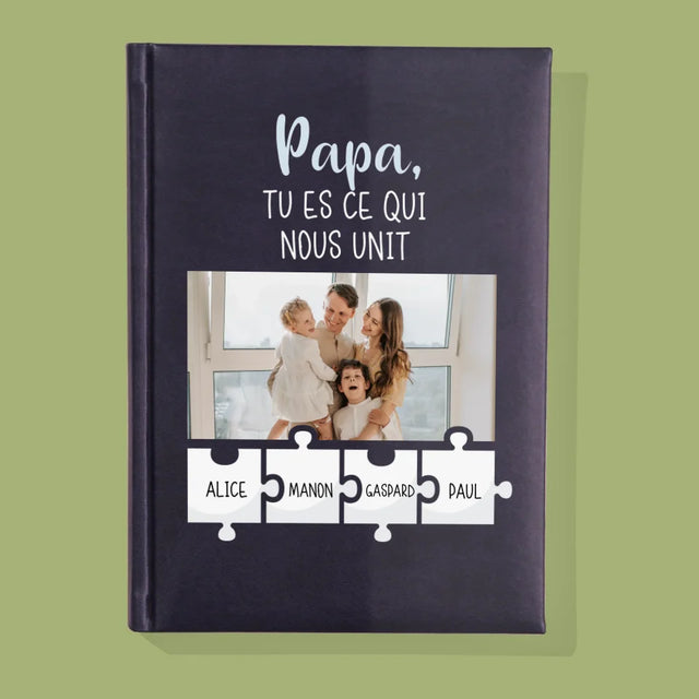 La Photo Et Un Texte: Papa, Tu Es Ce Qui Nous Unit - Cahier De Notes