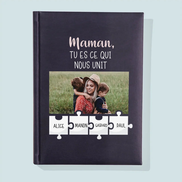 La Photo Et Un Texte: Maman Tu Es Ce Qui Nous Unit - Cahier De Notes