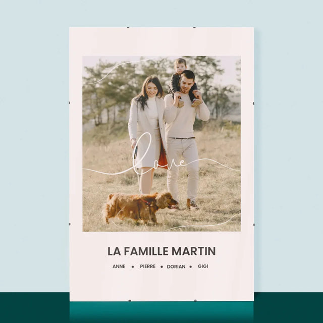 La Photo Et Un Texte: Love La Famille - Affiche